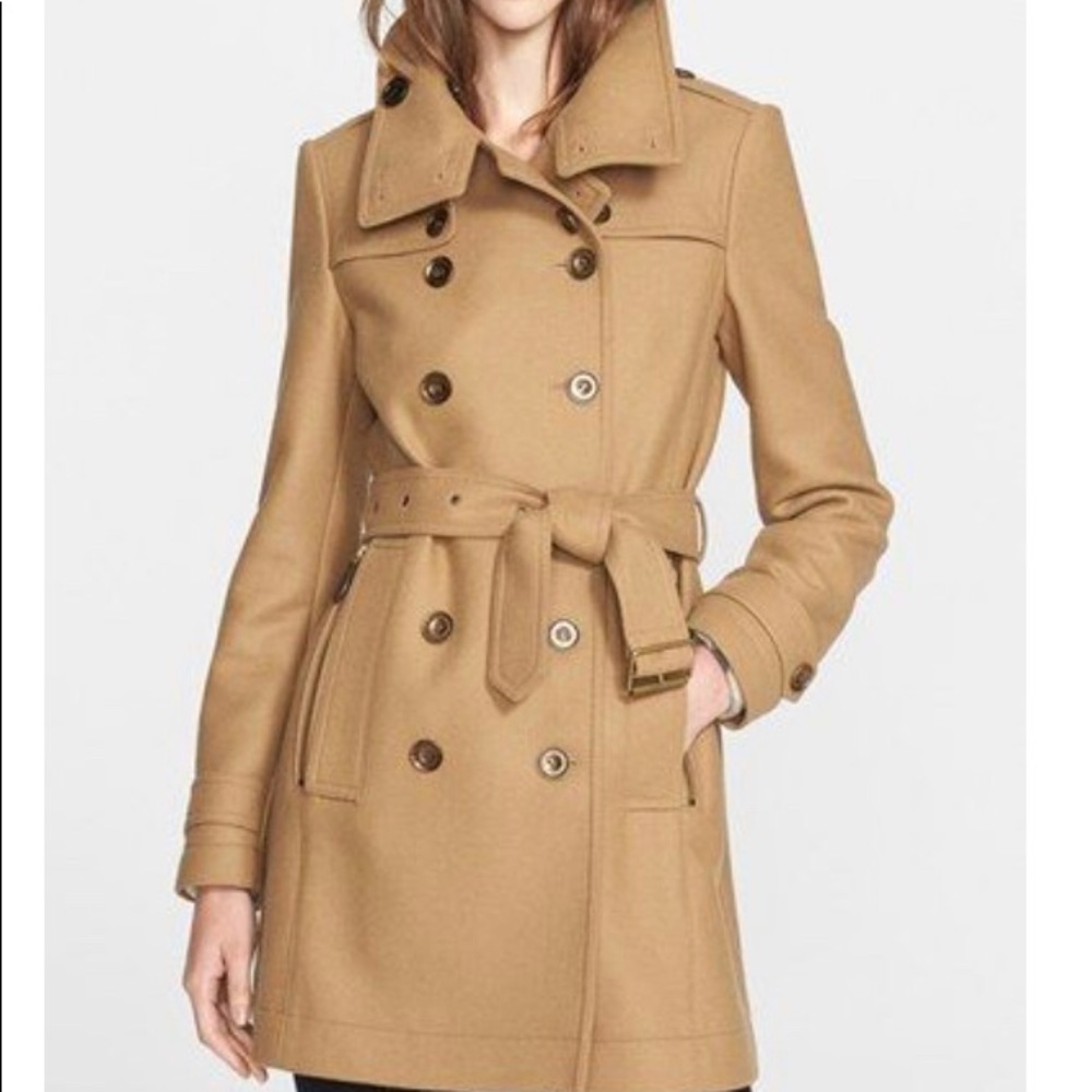 Burberry Daylesmoore tan brown wool coat Size 4